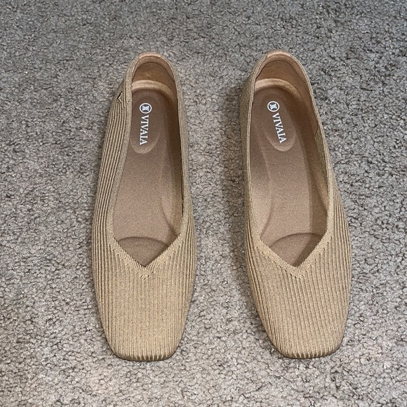 Vivaia Margot 2.0 Square-Toe V-Cut Flats Nutmeg 40 / 9 - Picture 3 of 11